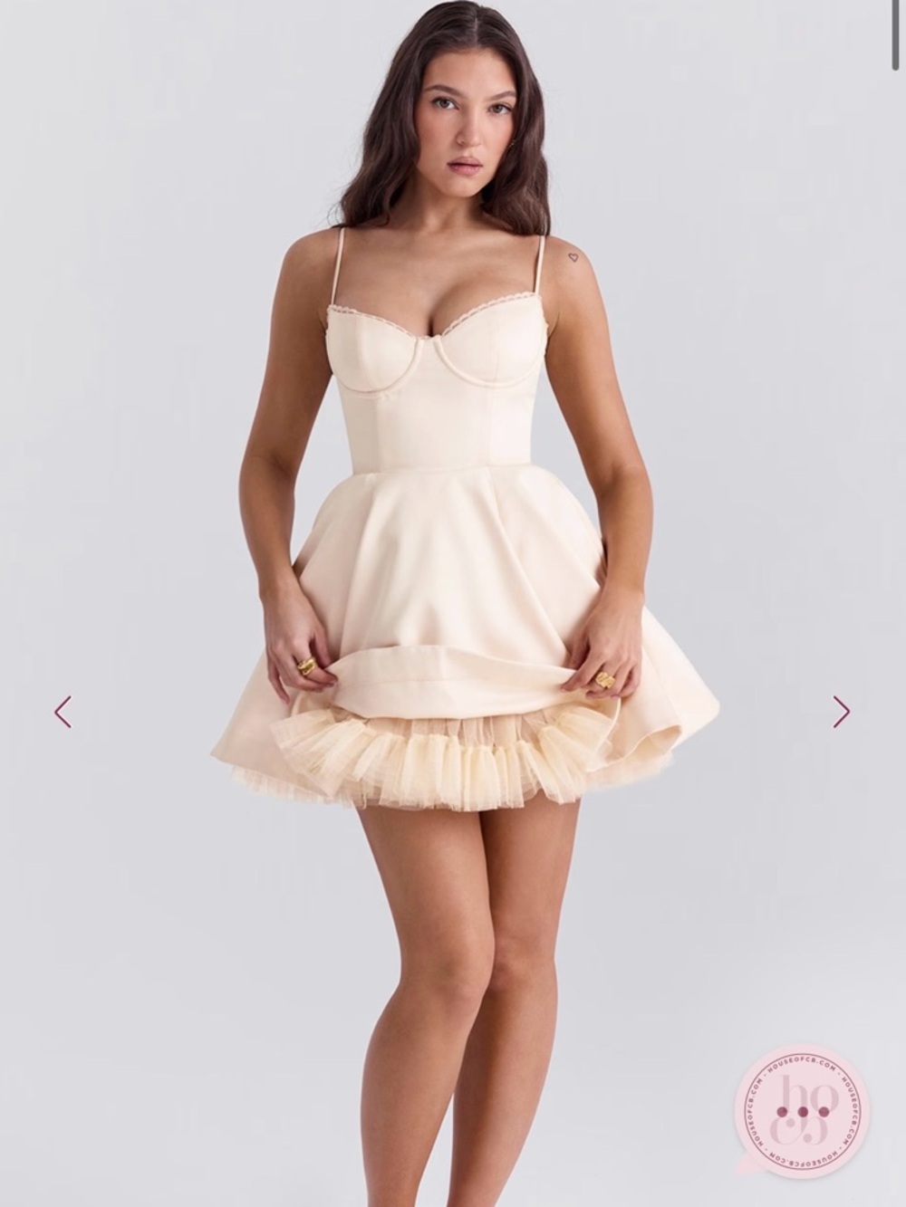 House of CB Vintage Cream Minimoiselle Dress